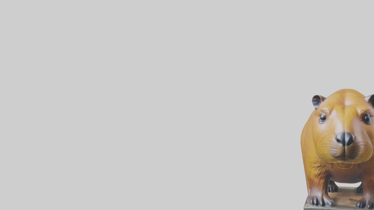 3D model Capybara statue model VR / AR / low-poly