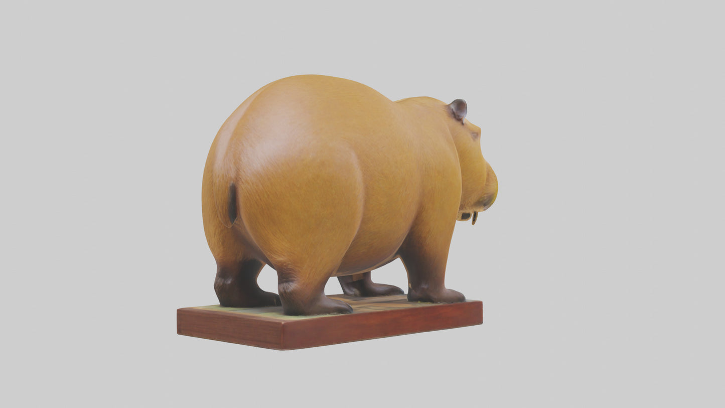 3D model Capybara statue model VR / AR / low-poly