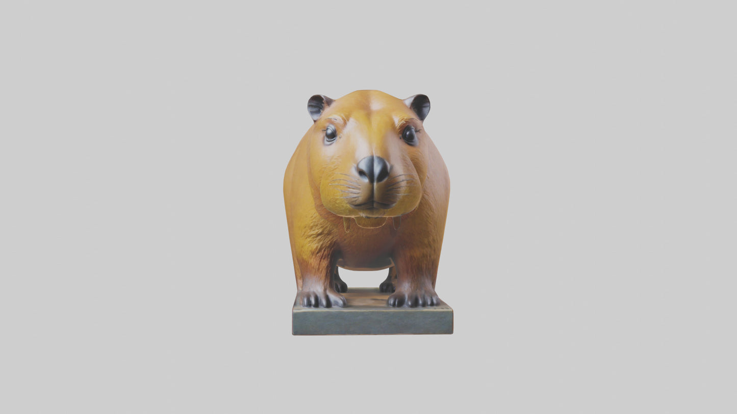3D model Capybara statue model VR / AR / low-poly