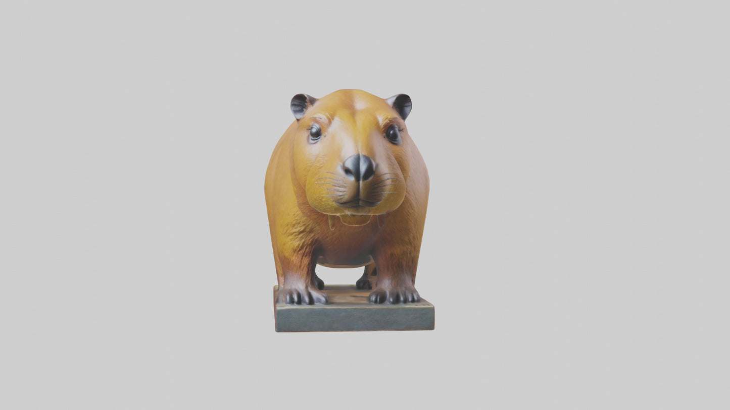 3D model Capybara statue model VR / AR / low-poly