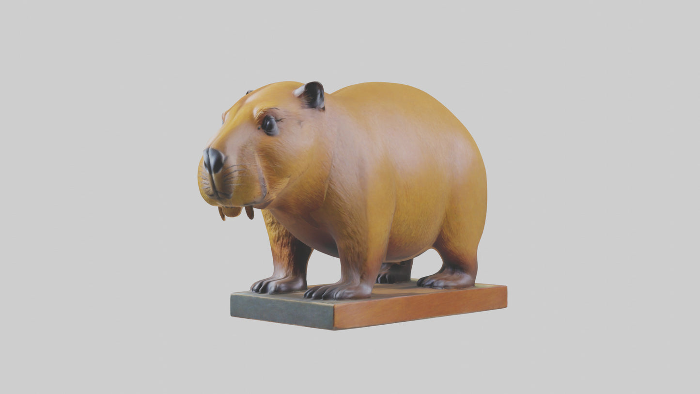 3D model Capybara statue model VR / AR / low-poly