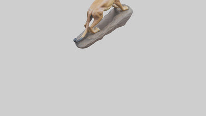 Caracal statue model VR / AR / low-poly