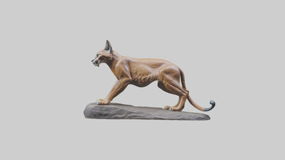 Caracal statue model VR / AR / low-poly