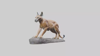 Caracal statue model VR / AR / low-poly