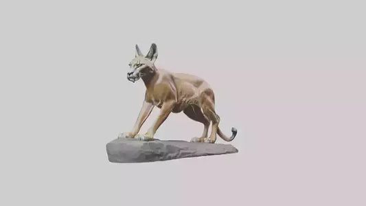 Caracal statue model VR / AR / low-poly