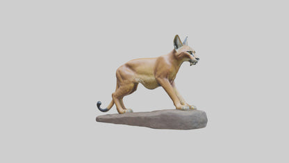Caracal statue model VR / AR / low-poly
