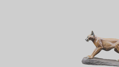 Caracal statue model VR / AR / low-poly