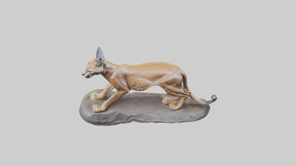 Caracal statue model VR / AR / low-poly