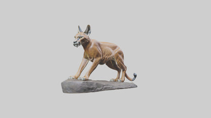 Caracal statue model VR / AR / low-poly