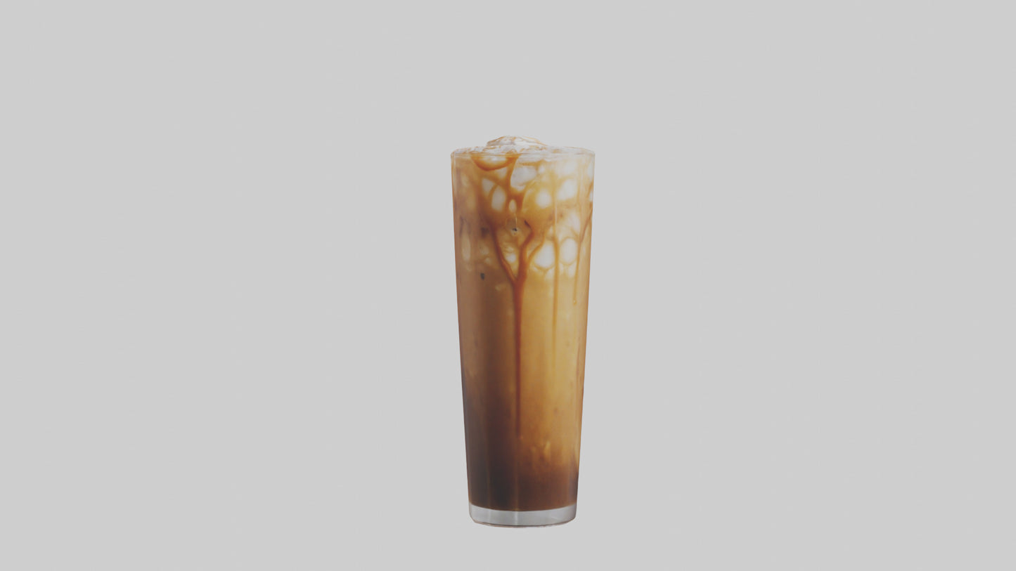 3D model Caramel iced coffee model VR / AR / low-poly