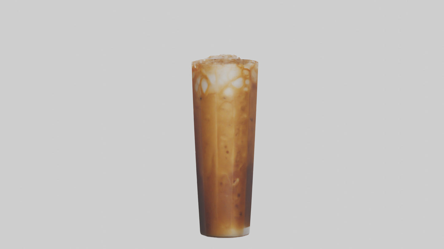 3D model Caramel iced coffee model VR / AR / low-poly