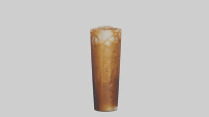 3D model Caramel iced coffee model VR / AR / low-poly