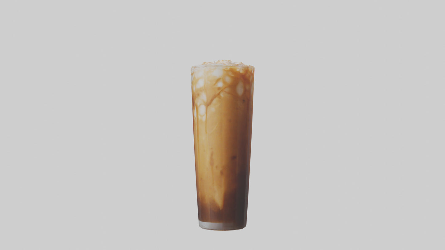 3D model Caramel iced coffee model VR / AR / low-poly