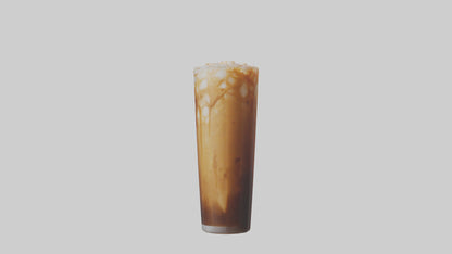 3D model Caramel iced coffee model VR / AR / low-poly