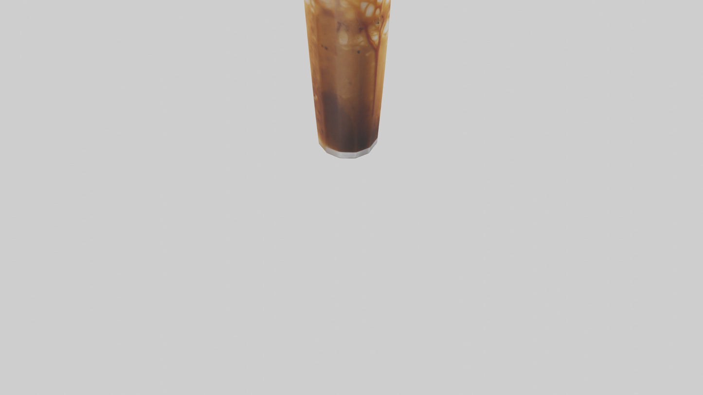 3D model Caramel iced coffee model VR / AR / low-poly