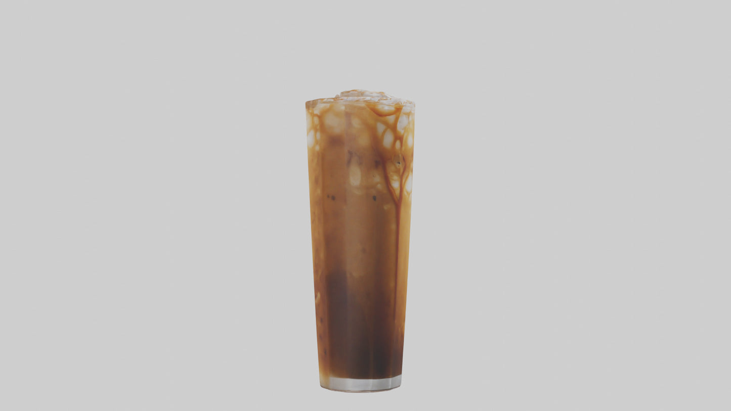 3D model Caramel iced coffee model VR / AR / low-poly