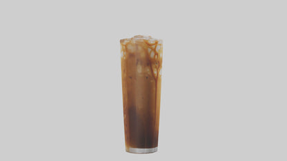 3D model Caramel iced coffee model VR / AR / low-poly