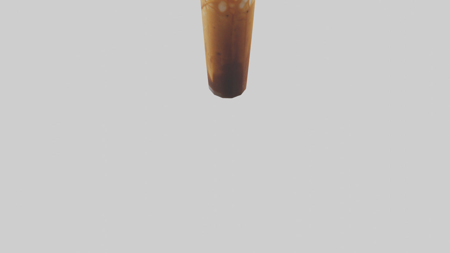 3D model Caramel iced coffee model VR / AR / low-poly