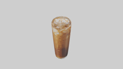 3D model Caramel iced coffee model VR / AR / low-poly