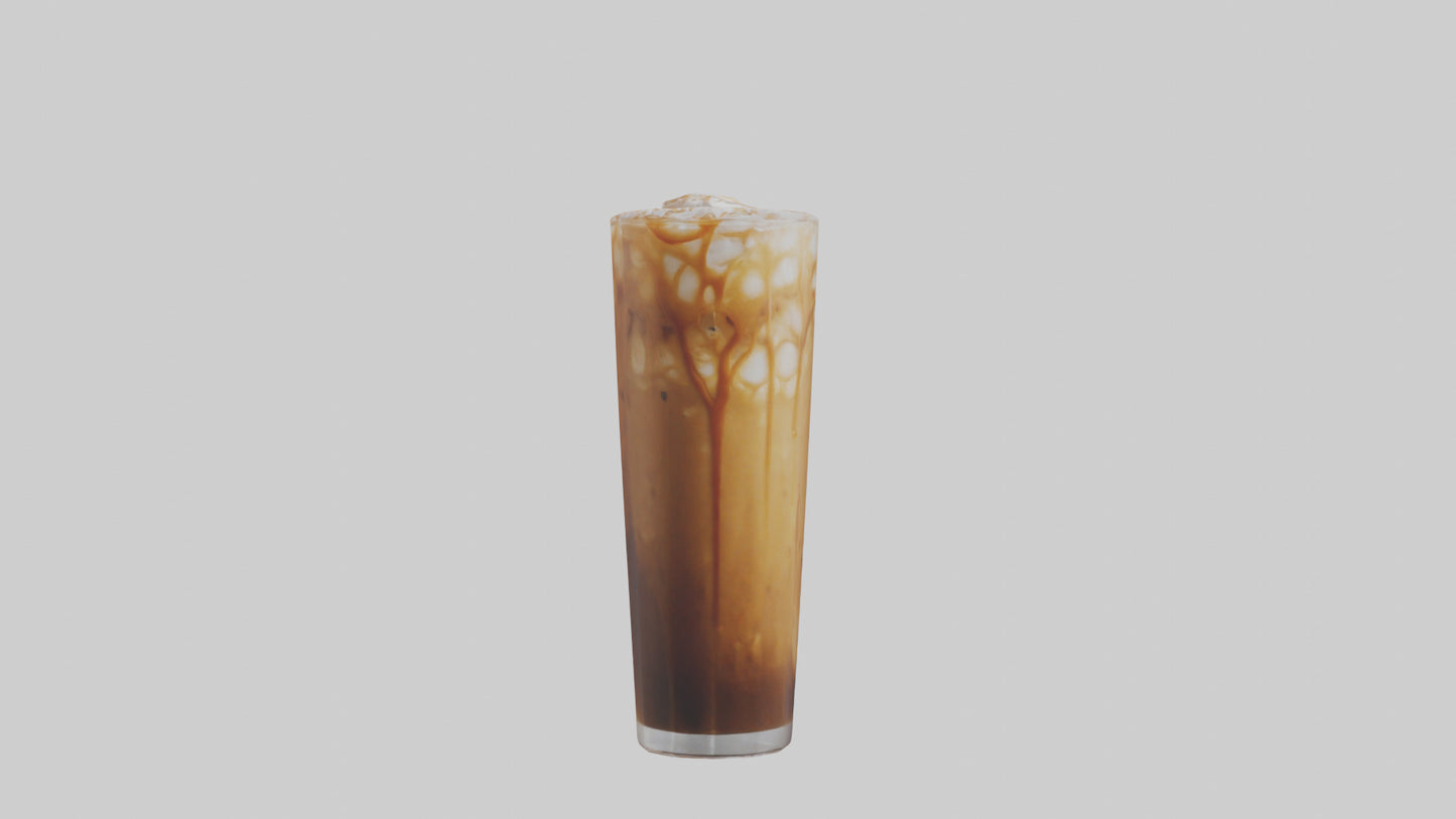 3D model Caramel iced coffee model VR / AR / low-poly