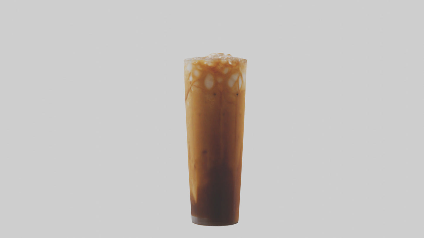 3D model Caramel iced coffee model VR / AR / low-poly