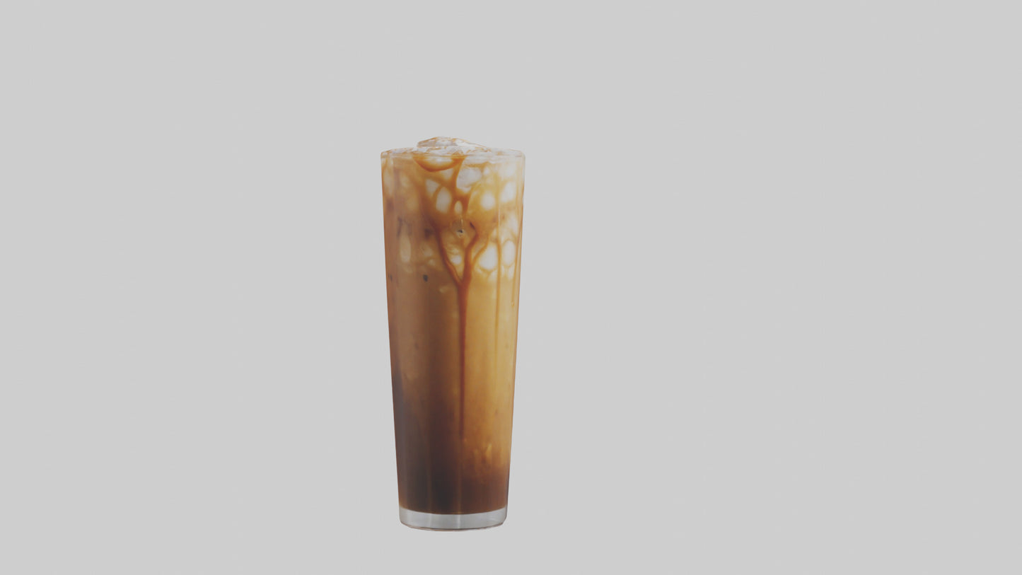 3D model Caramel iced coffee model VR / AR / low-poly
