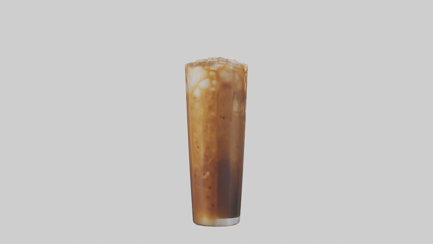 3D model Caramel iced coffee model VR / AR / low-poly