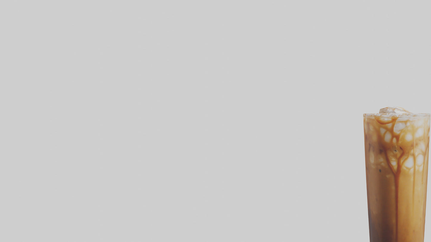 3D model Caramel iced coffee model VR / AR / low-poly