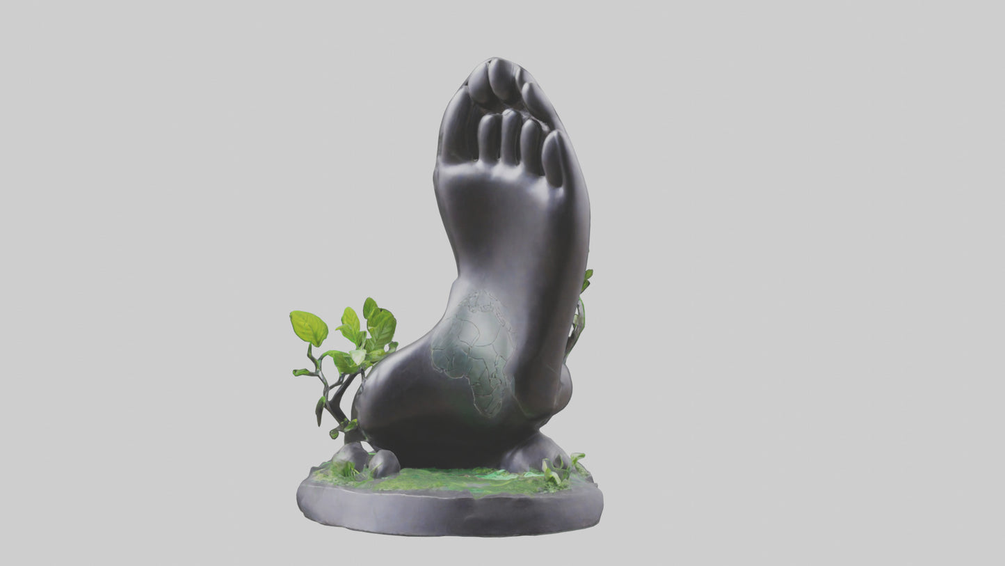 3D model Carbon Footprint Reduction Statue model VR / AR / low-poly