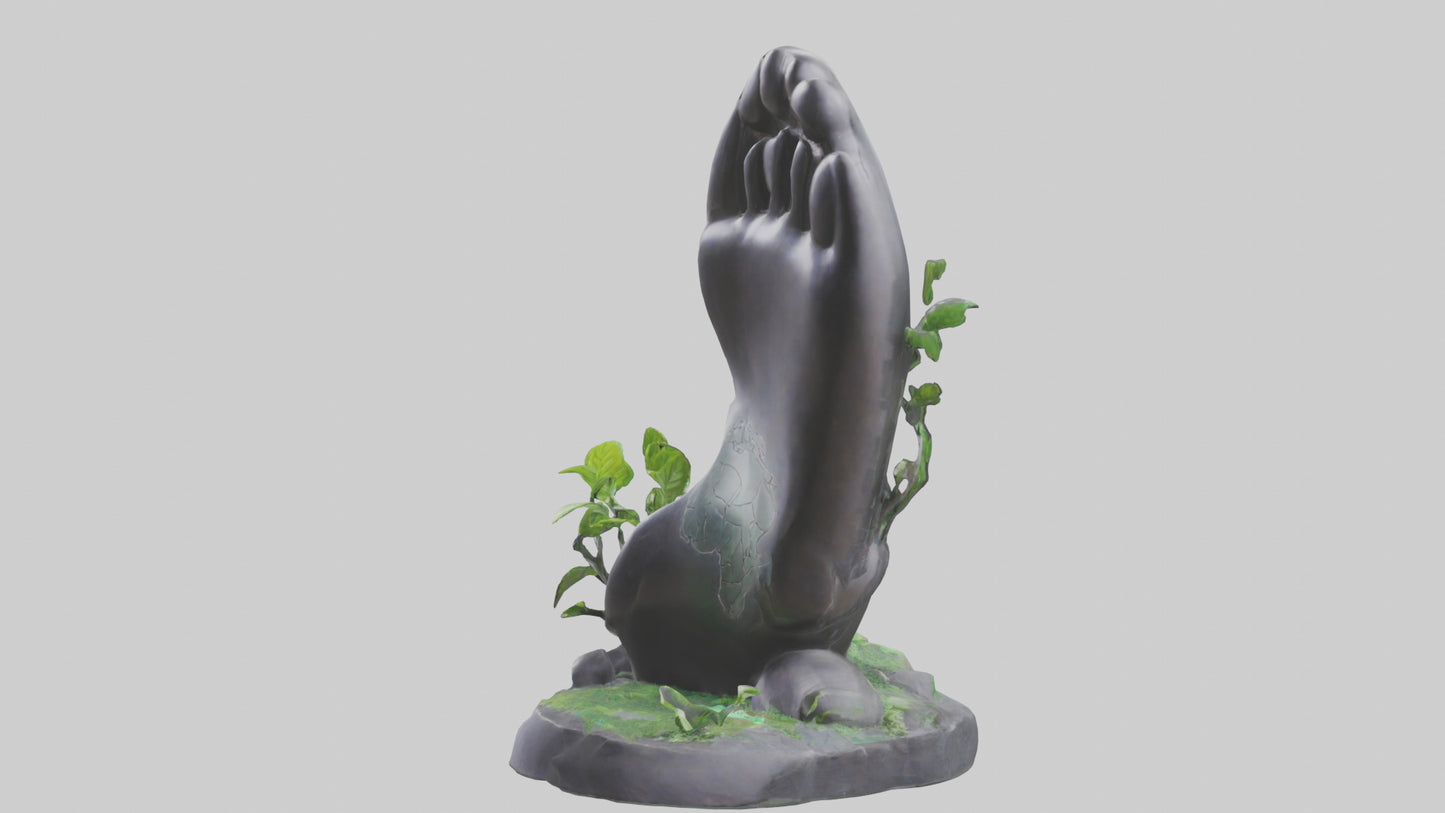 3D model Carbon Footprint Reduction Statue model VR / AR / low-poly