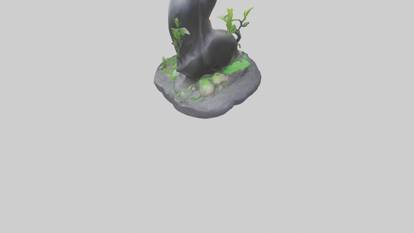 3D model Carbon Footprint Reduction Statue model VR / AR / low-poly