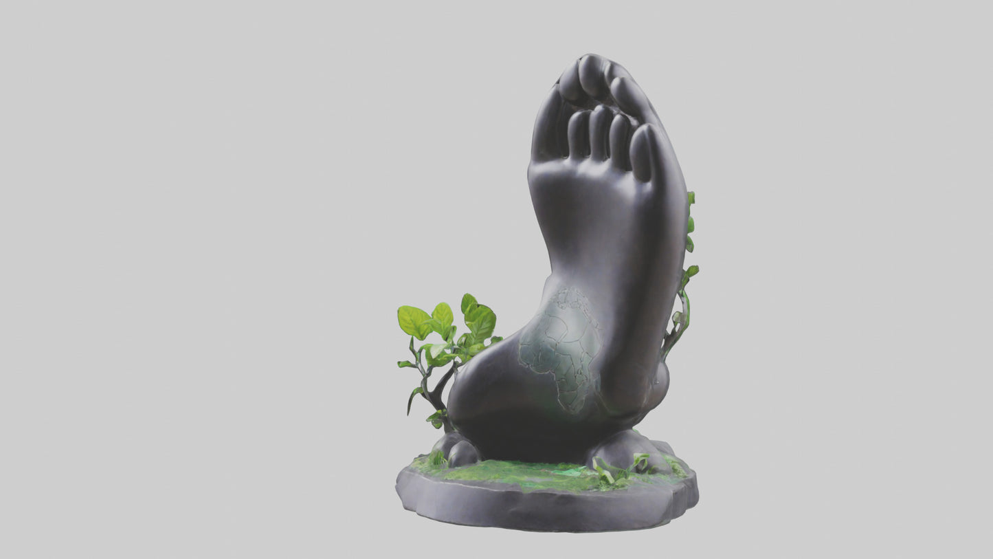 3D model Carbon Footprint Reduction Statue model VR / AR / low-poly