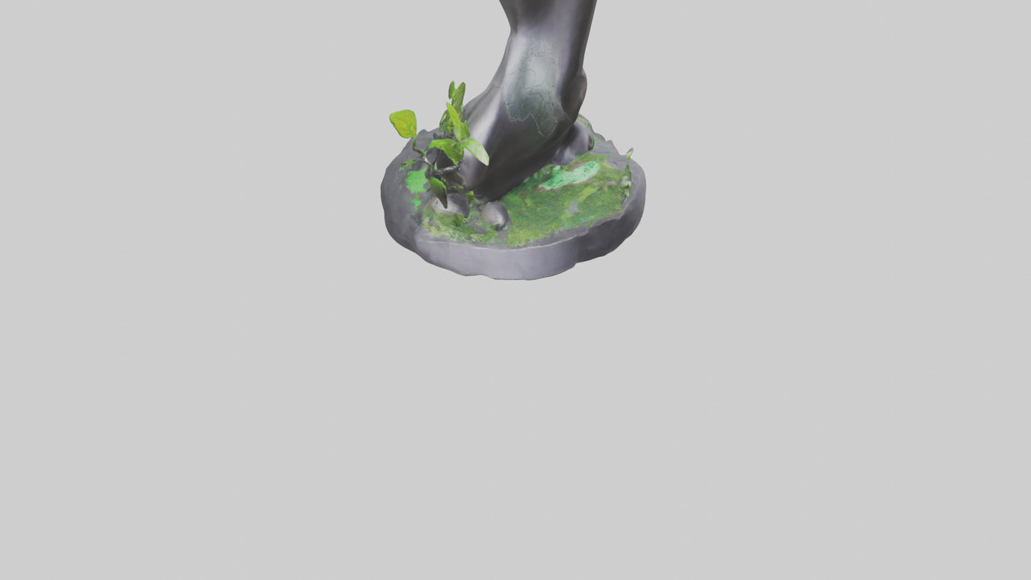 3D model Carbon Footprint Reduction Statue model VR / AR / low-poly
