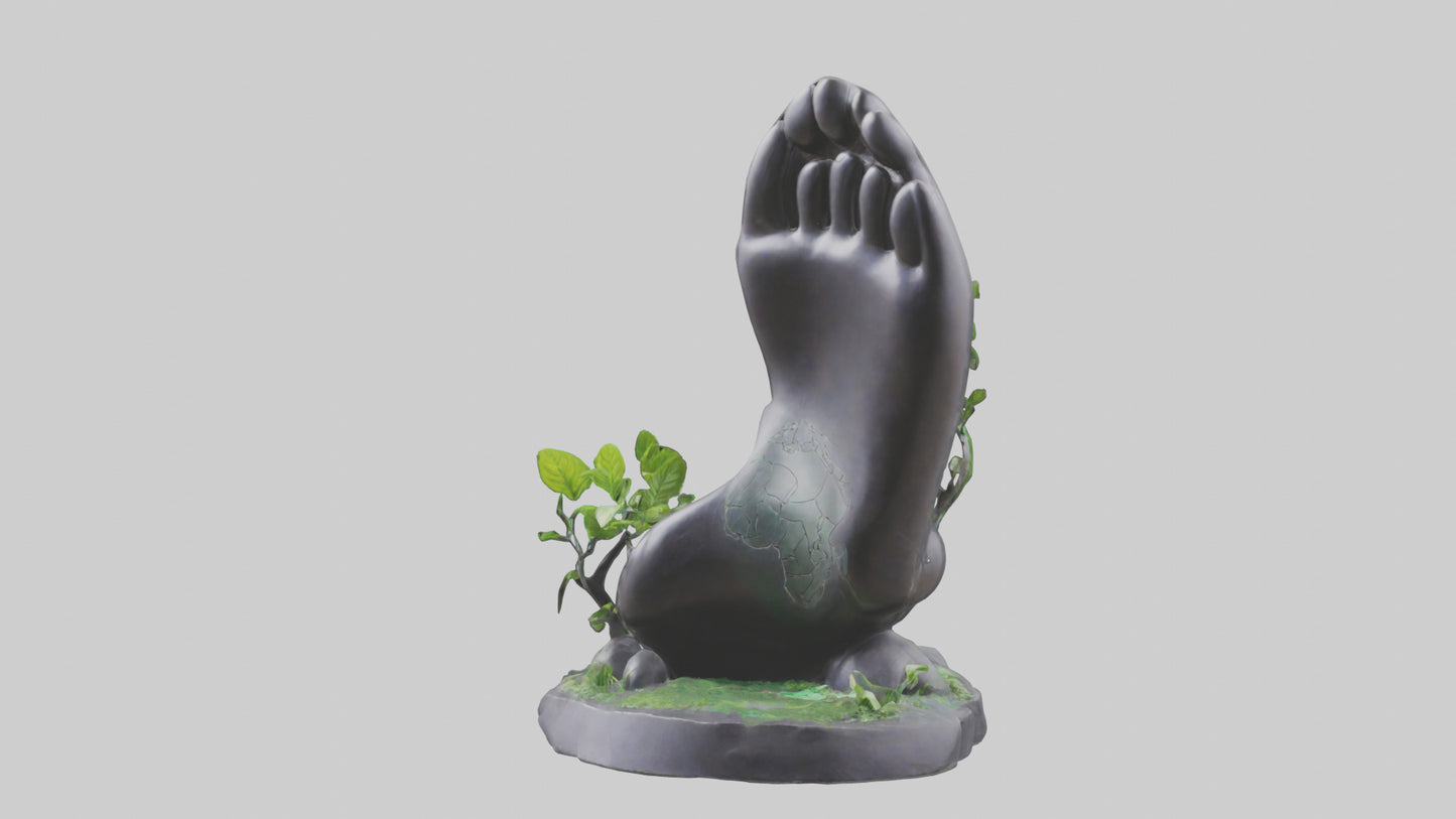 3D model Carbon Footprint Reduction Statue model VR / AR / low-poly