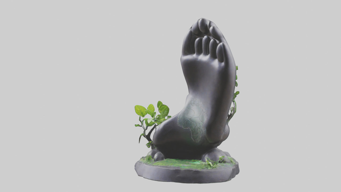 3D model Carbon Footprint Reduction Statue model VR / AR / low-poly