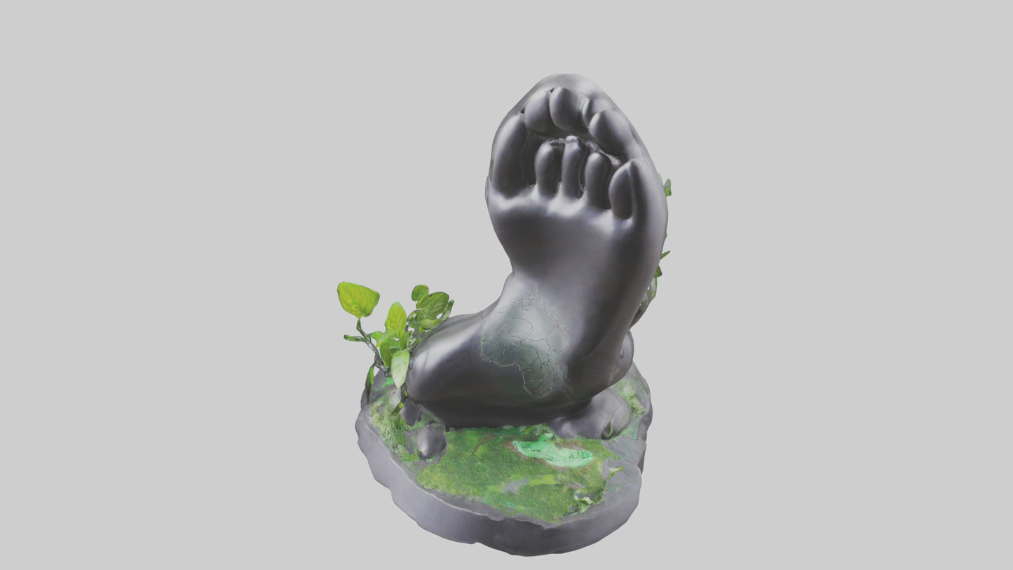 3D model Carbon Footprint Reduction Statue model VR / AR / low-poly