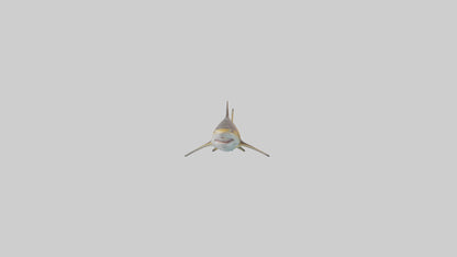 Caribbean Reef Shark swimming model VR / AR / low-poly