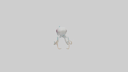 3D model Caribbean Reef Squid gliding model 2 VR / AR / low-poly