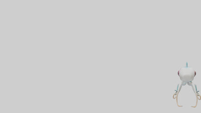 3D model Caribbean Reef Squid gliding model 2 VR / AR / low-poly