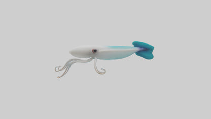 3D model Caribbean Reef Squid gliding model 2 VR / AR / low-poly