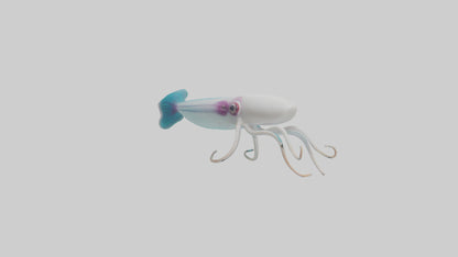 3D model Caribbean Reef Squid gliding model 2 VR / AR / low-poly