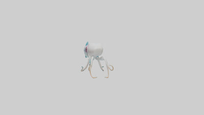 3D model Caribbean Reef Squid gliding model 2 VR / AR / low-poly