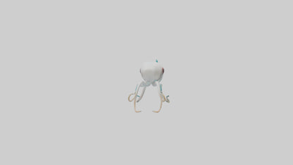 3D model Caribbean Reef Squid gliding model 2 VR / AR / low-poly
