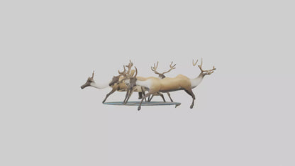 3D model Caribou migrating model VR / AR / low-poly