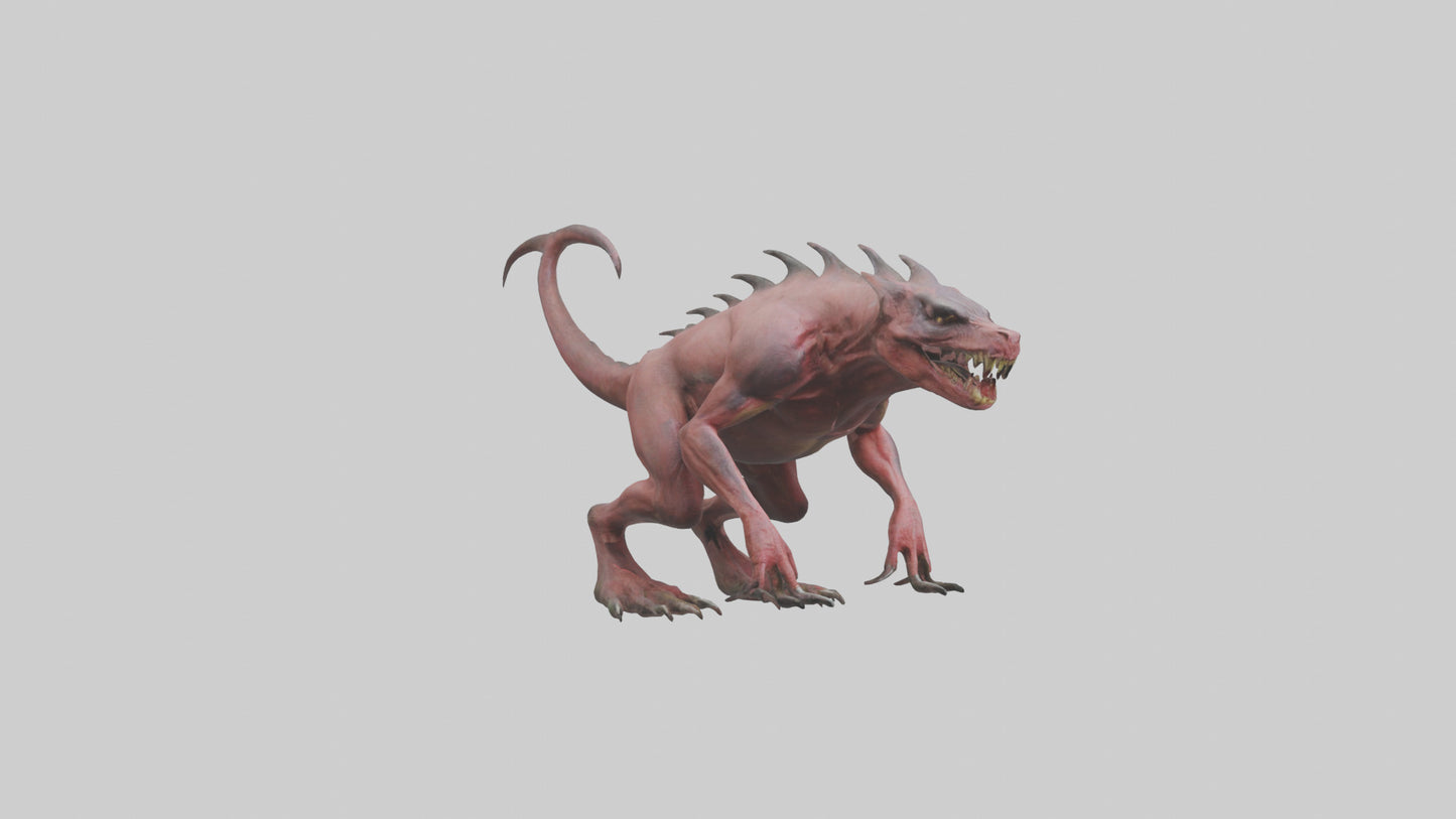 3D model Carnivorous Beast model VR / AR / low-poly