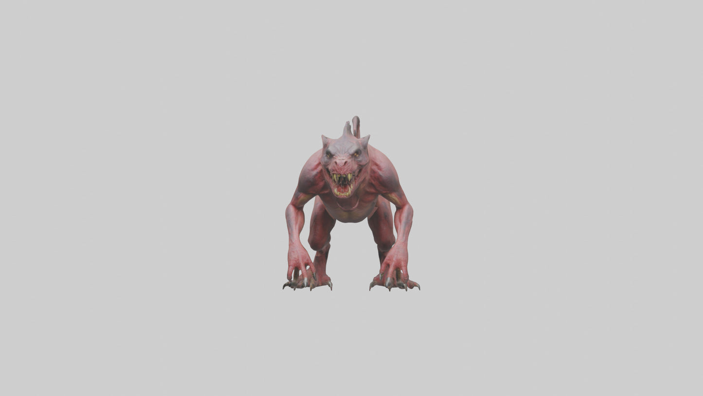 3D model Carnivorous Beast model VR / AR / low-poly