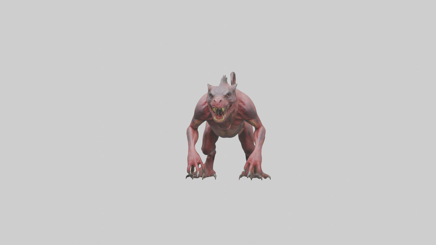 3D model Carnivorous Beast model VR / AR / low-poly