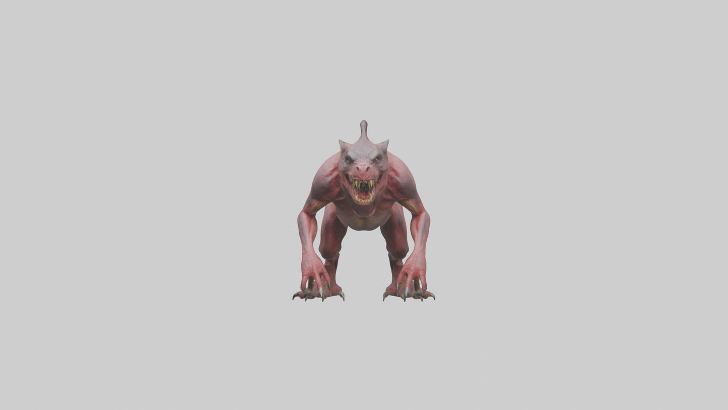 3D model Carnivorous Beast model VR / AR / low-poly