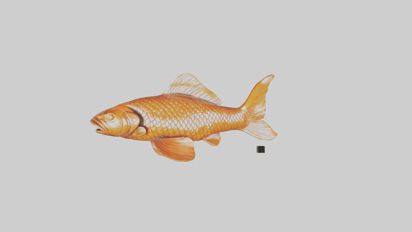 3D model Carp statue model VR / AR / low-poly