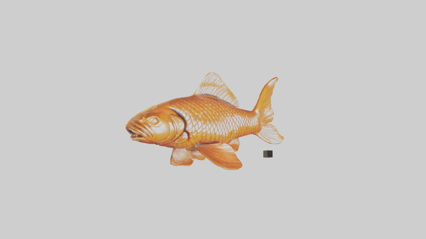3D model Carp statue model VR / AR / low-poly